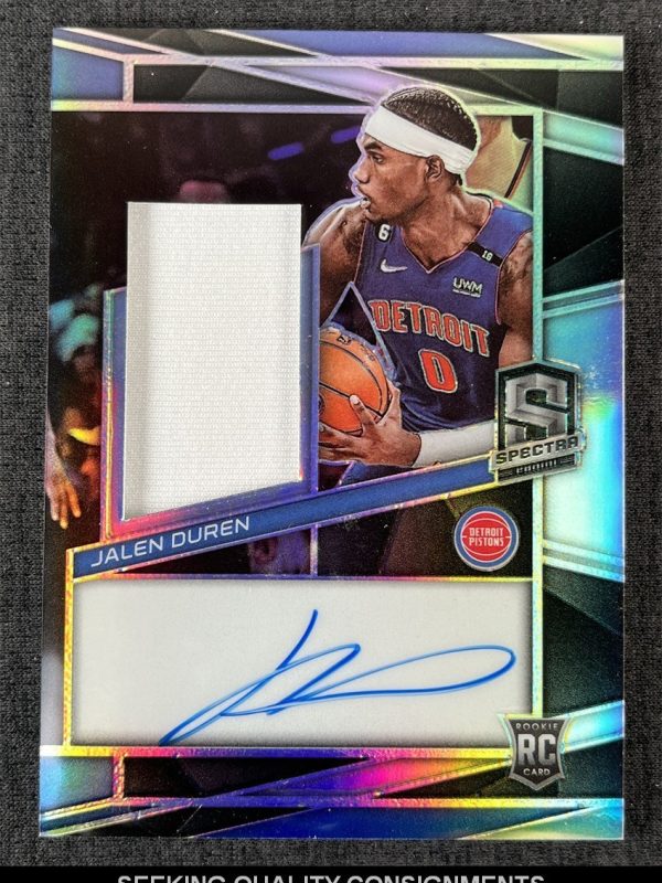 2022-23 Panini Spectra Jalen Duren RC Rookie Silver Prizm Patch Auto /199
