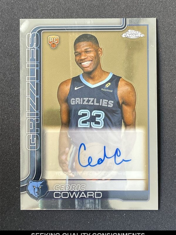 2025-26 Topps Chrome Basketball Cedric Coward RC Rookie Auto #TCAR-CC