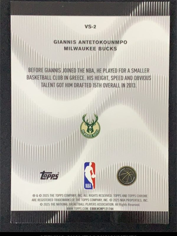 2025-26 Topps Chrome Giannis Antetokounmpo Voices Purple Geometric /75