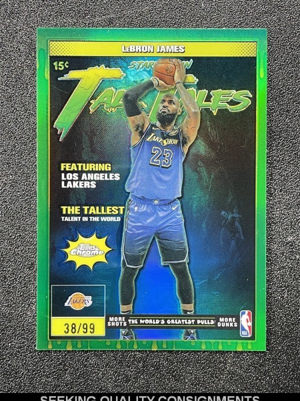 2025-26 Topps Chrome LeBron James Tall Tales Green Refractor /99