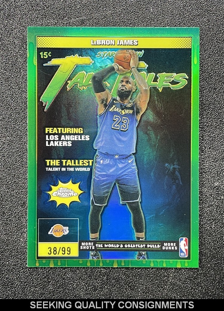2025-26 Topps Chrome LeBron James Tall Tales Green Refractor /99