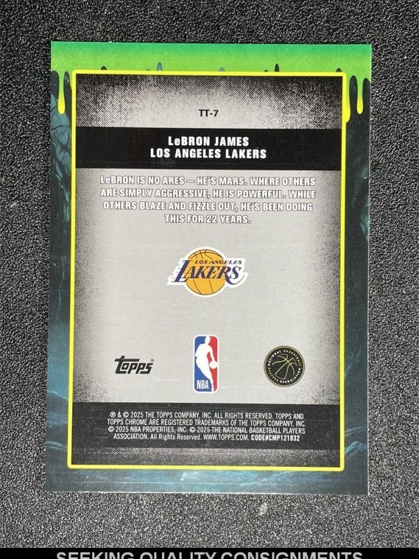 2025-26 Topps Chrome LeBron James Tall Tales Green Refractor /99