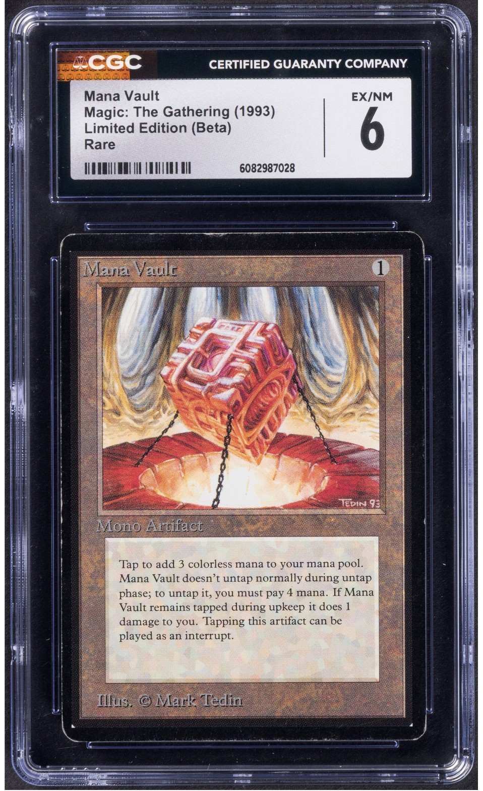 Magic: The Gathering Mana Vault Limited Edition (Beta) CGC EX/NM 6 RARE