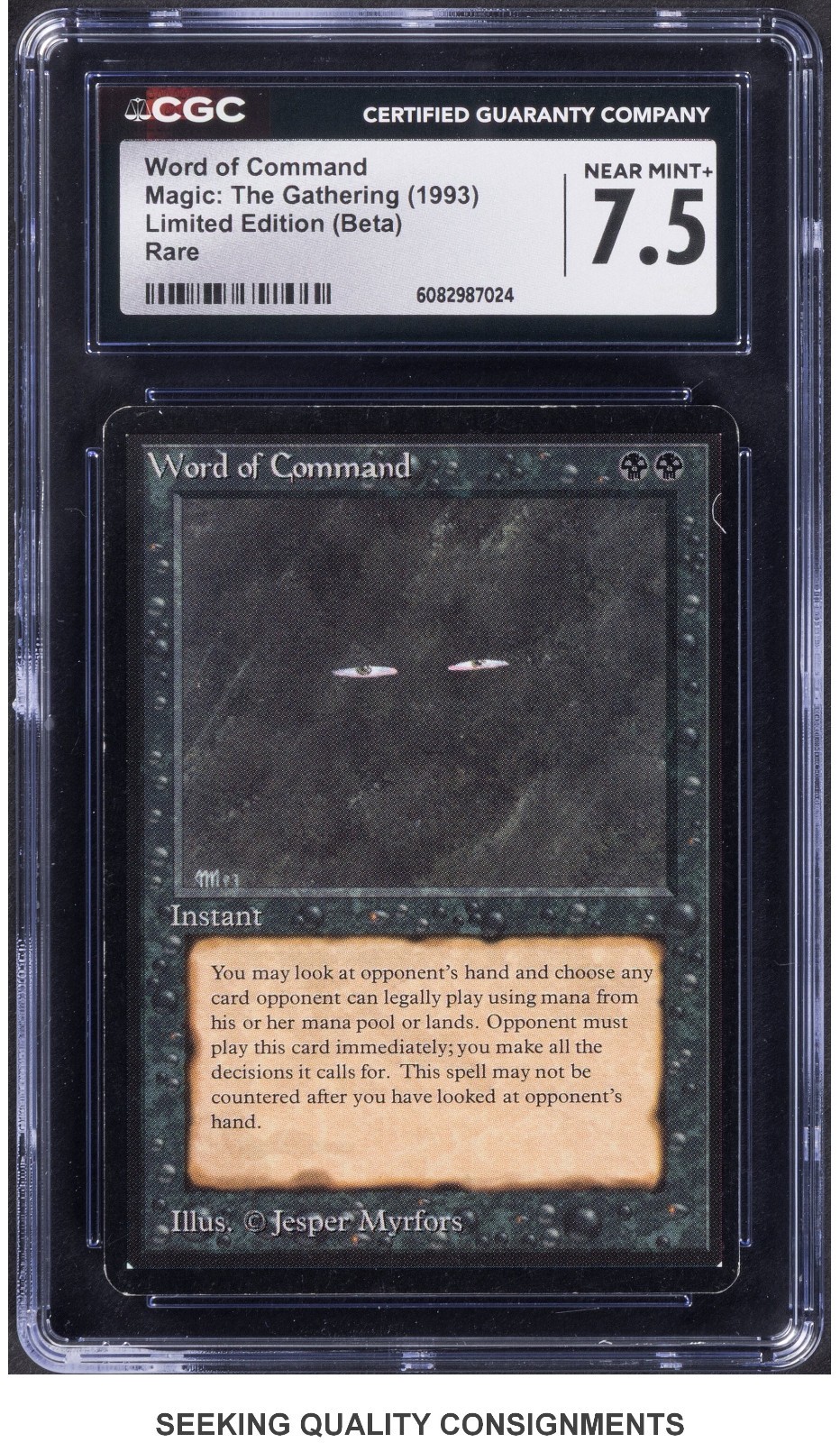 Magic: The Gathering Word of Command Limited Edition (Beta) CGC Near Mint+ 7.5