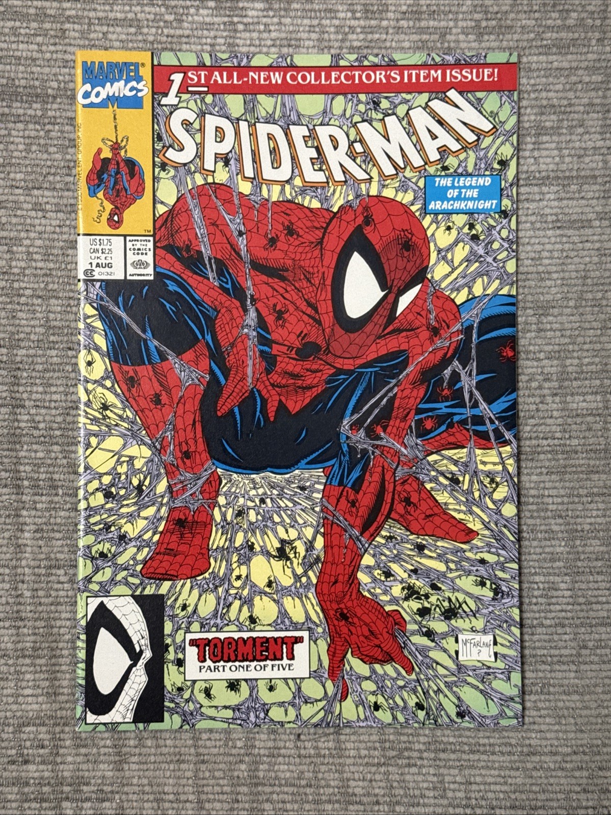 Spiderman 1 Marvel Comics 1990 Green Edition Todd McFarlane Key Issue