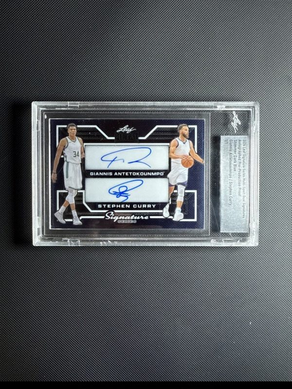 2024 Leaf Signature Multi Sport Dual Auto Dark Blue Stephen Curry Giannis 1/1