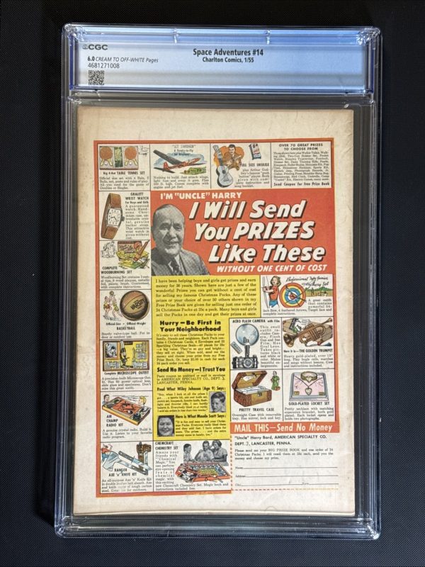 Space Adventures #14 CGC 6.0 - BLUE BEETLE Cover & Story - Charlton Comics 1956