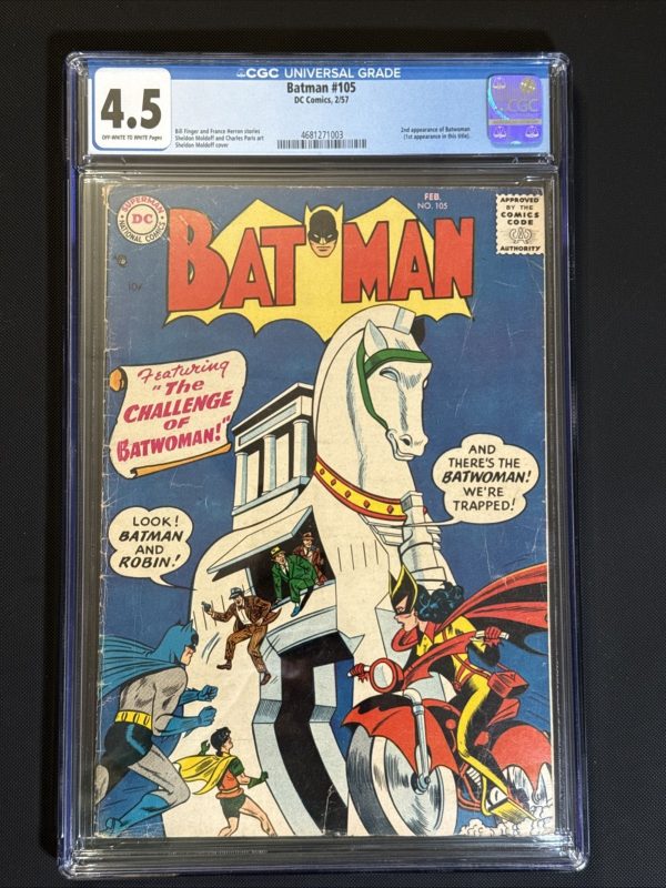 Batman #105 CGC 4.5 - 1957 DC Comics Batwoman 1st Batman Appearance