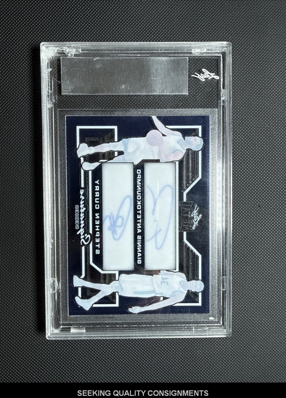 2024 Leaf Signature Multi Sport Dual Auto Dark Blue Stephen Curry Giannis 1/1