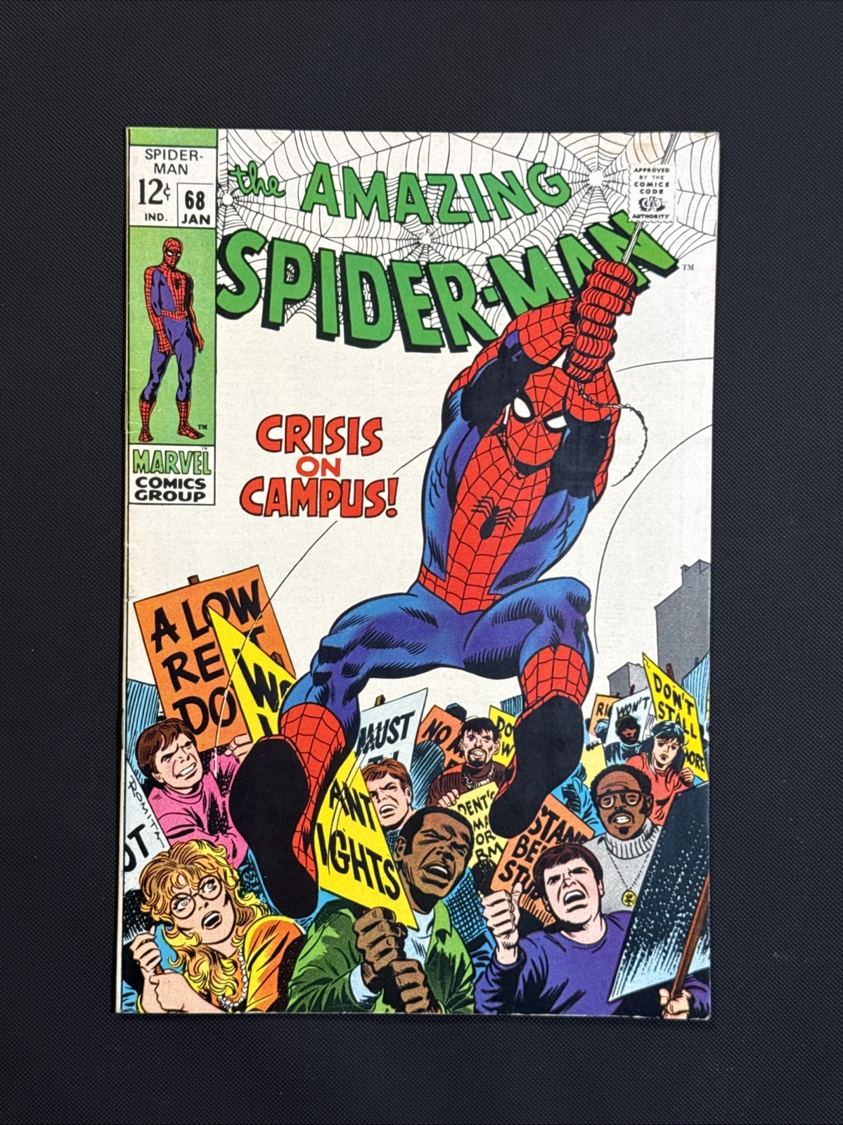 The Amazing Spider-Man #68 (Marvel Comics 1969) John Romita Stan Lee VF+/NM