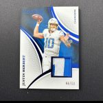 Justin Herbert 2025 Panini Immaculate Jerseys patch Chargers #/50