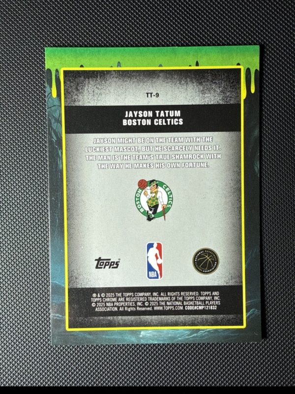 2025-26 Topps Chrome - Tall Tales Jayson Tatum #TT-9 Purple Refractor /75