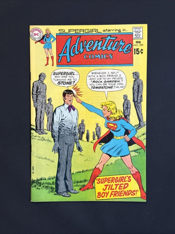 ADVENTURE COMICS #389 (DC Comics 1970) Early Solo Supergirl! NM- 9.0
