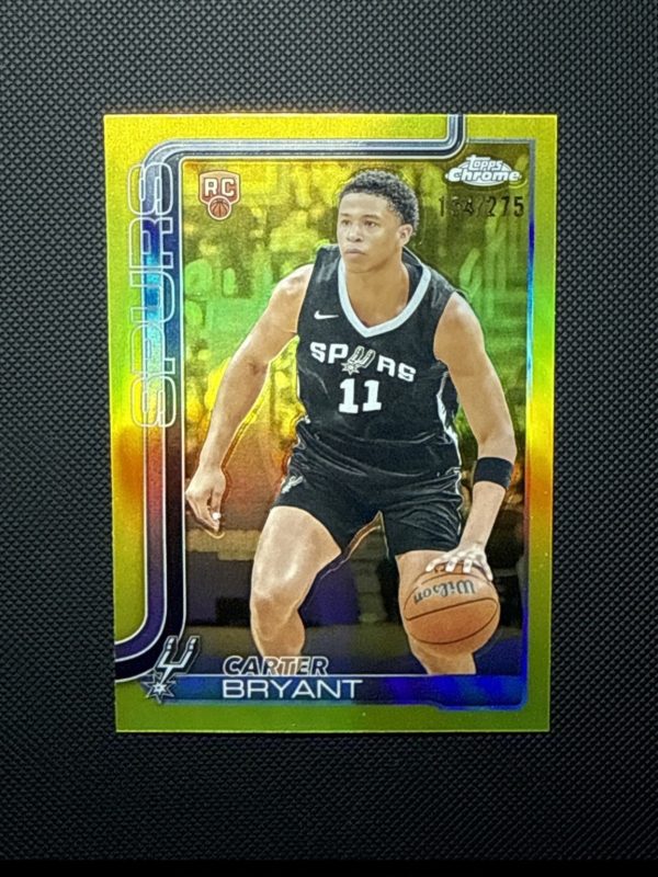 2025-26 Topps Chrome #264 Carter Bryant Yellow Refractor Rookie RC 154/275