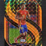 2024-25 Panini Select FIFA Lamine Yamal #190 Mezzanine Fluorescent Orange /125