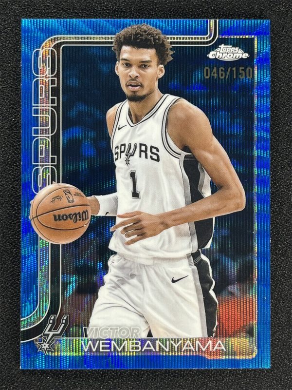 2025-26 Topps Chrome Victor Wembanyama #221 Blue Wave Refractor /150