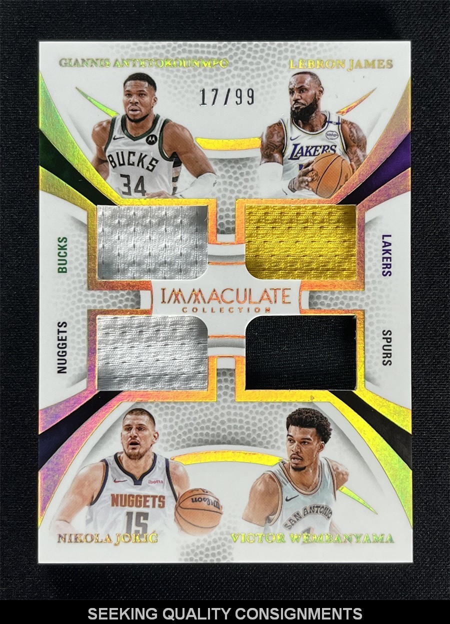 2024-25 Immaculate LeBron James/Jokic/Antetokounmpo/Wembanyama Quad Patch /99