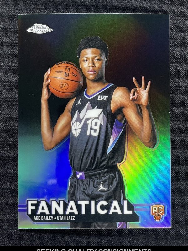 2025-26 Topps Chrome Ace Bailey #FAN-25 Fanatical Rookie RC Jazz Case Hit SSP