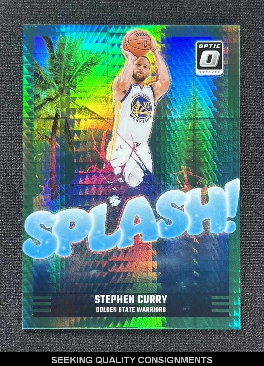 2024-25 Panini Donruss Optic Stephen Curry #2 Green Hyper Prizm Splash! /249