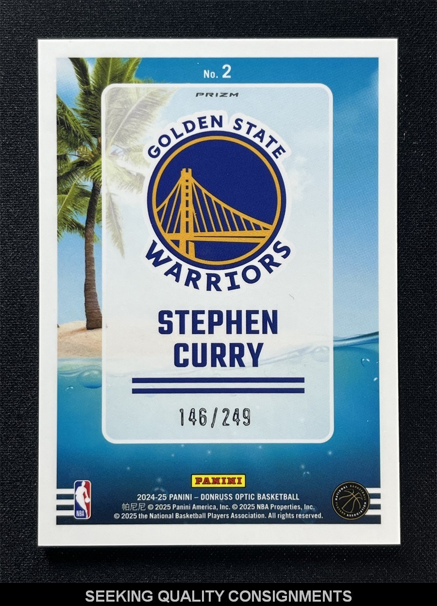 2024-25 Panini Donruss Optic Stephen Curry #2 Green Hyper Prizm Splash! /249