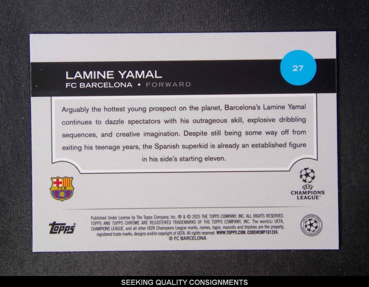 2024-25 Topps Chrome UEFA Lamine Yamal #27 Prism Refractor