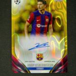 2024-25 Topps Chrome Uefa Robert Lewandowski Gold Lava Auto