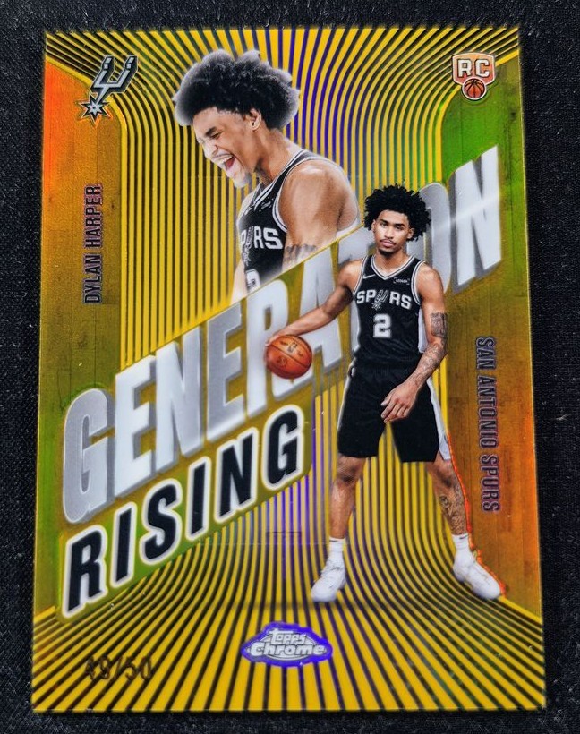 2025-26 Topps Chrome-Generation Rising Dylan Harper #GR-2 Gold Refractor/50 (RC)