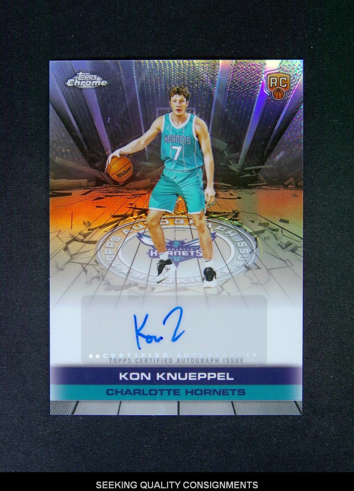 2025-26 Topps Chrome Kon Knueppel RC Rookie Auto Issue Refractor