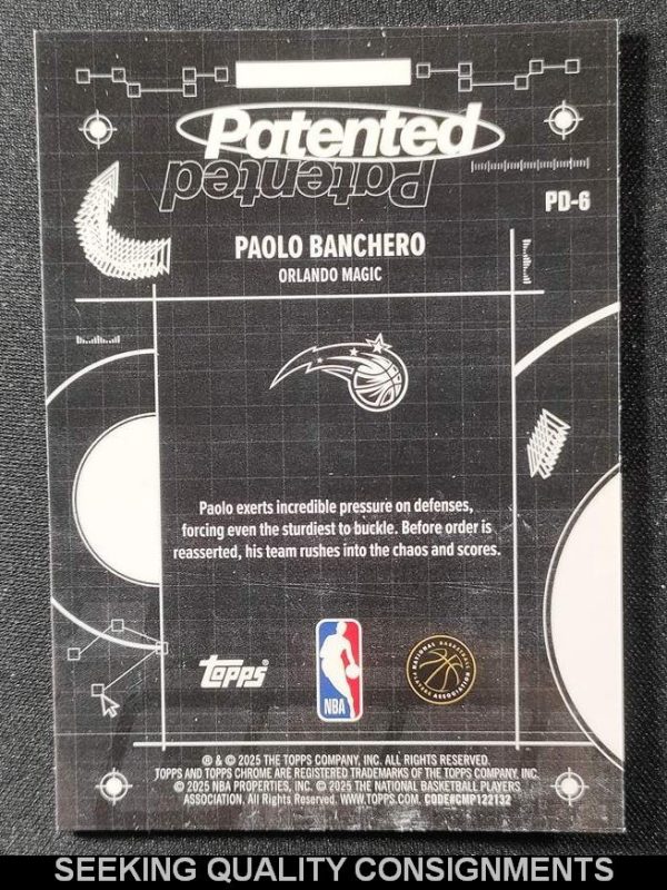 PAOLO BANCHERO 2025-26 TOPPS CHROME BASKETBALL PATENTED #PD-6 MAGIC SP CASE HIT