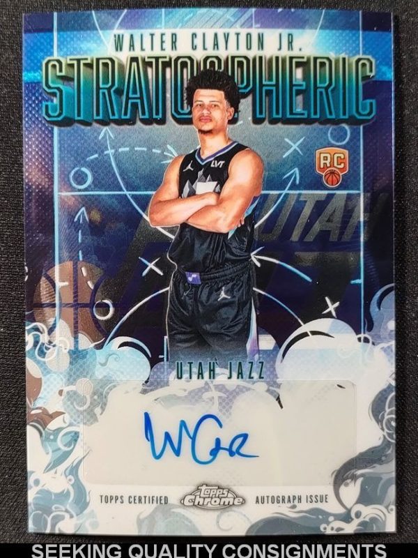 2025-26 Topps Chrome Walter Clayton Jr. Stratospheric Signatures Auto Rookie RC