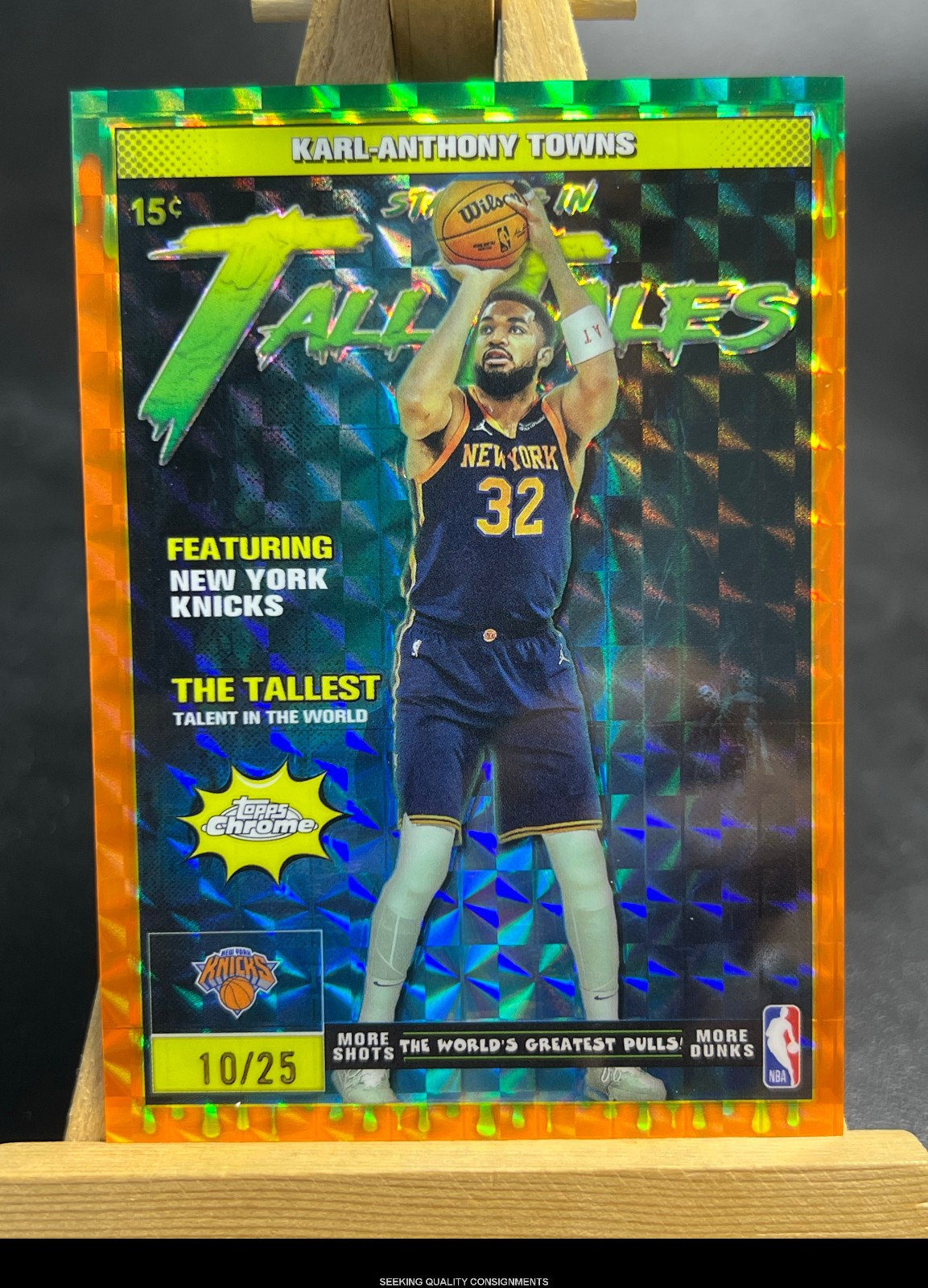 Topps Chrome Tall Tales Karl-Anthony Towns #TT-10 Orange Geometric Refractor /25