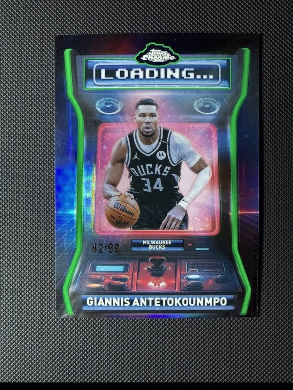 2025-26 Topps Chrome #LD-6 Giannis Antetokounmpo Loading... Green Refractor /99