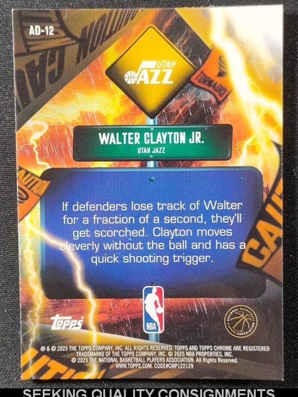 2025-26 Topps Chrome Walter Clayton JR Advisory #AD-12 Rookie RC Case Hit SSP
