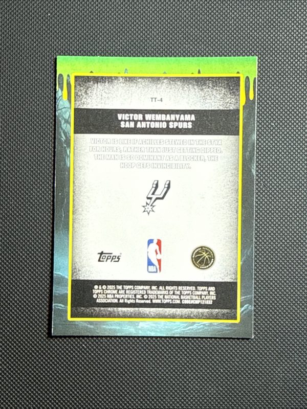 Victor Wembanyama 2025-26 Topps Chrome Refractor Tall Tales Insert #TT-4 Spurs