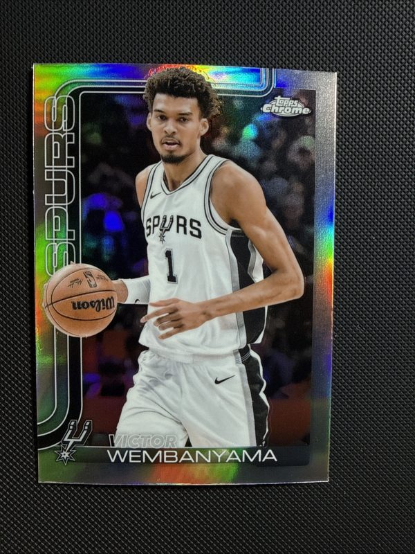 Victor Wembanyama 2025-26 Topps Chrome True Silver Refractor #221 Spurs