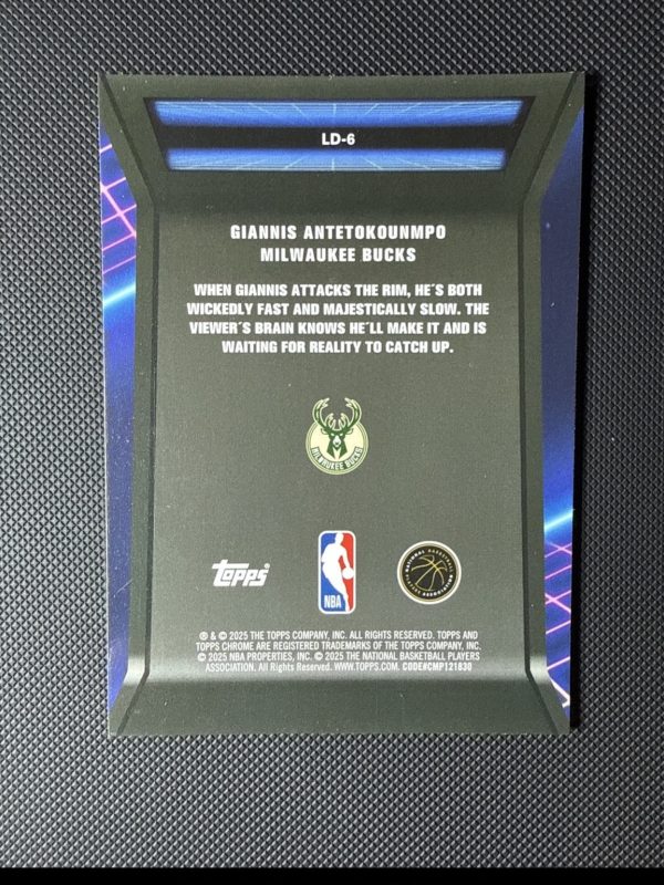 2025-26 Topps Chrome #LD-6 Giannis Antetokounmpo Loading... Green Refractor /99