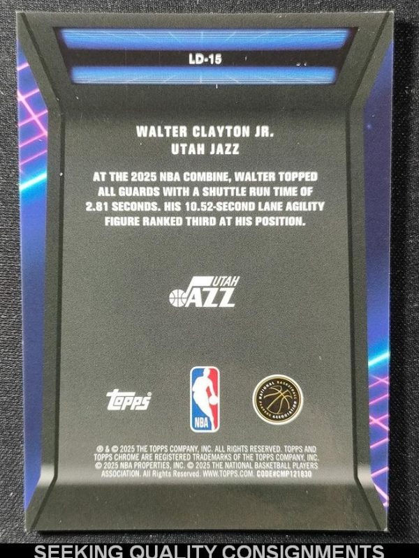 2025-26 Topps Chrome - Loading… Walter Clayton Jr. #LD-15 Orange Refractor /25