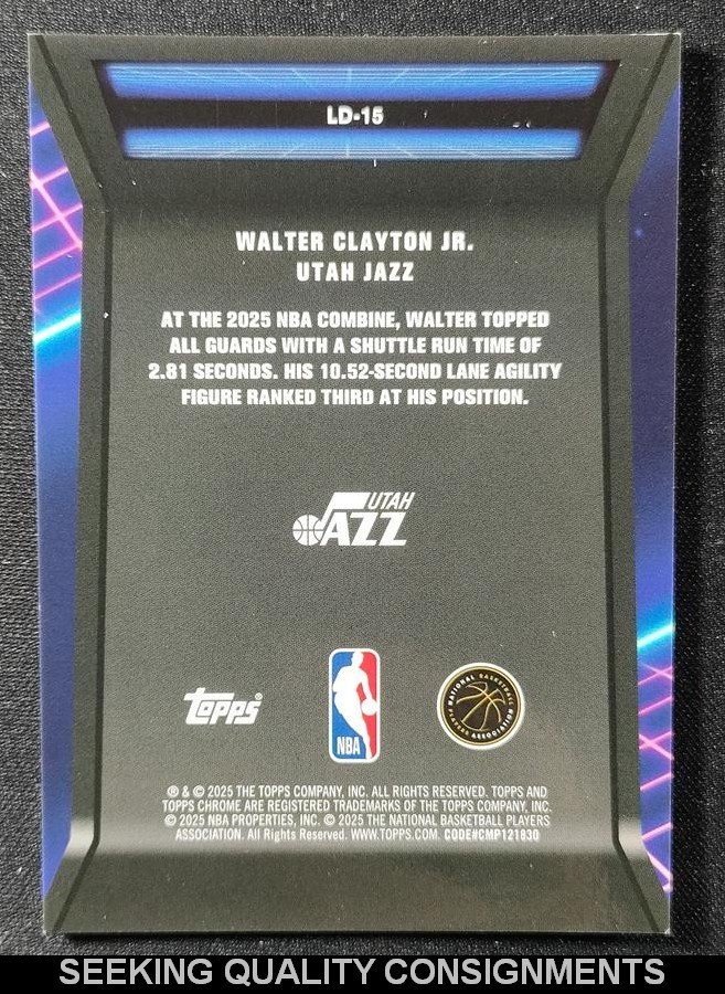 2025-26 Topps Chrome - Loading… Walter Clayton Jr. #LD-15 Orange Refractor /25