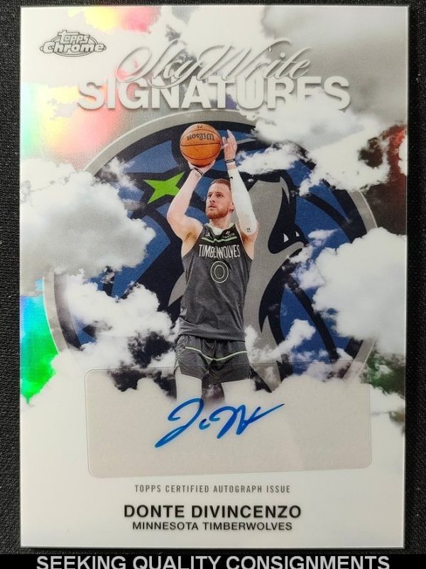 2025-26 Topps Chrome Donte Divincenzo Sky Write Signatures Refractor #SWS-DD