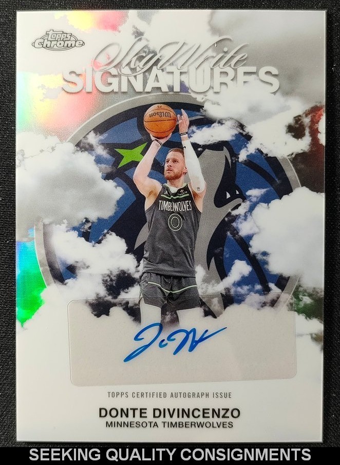 2025-26 Topps Chrome Donte Divincenzo Sky Write Signatures Refractor #SWS-DD