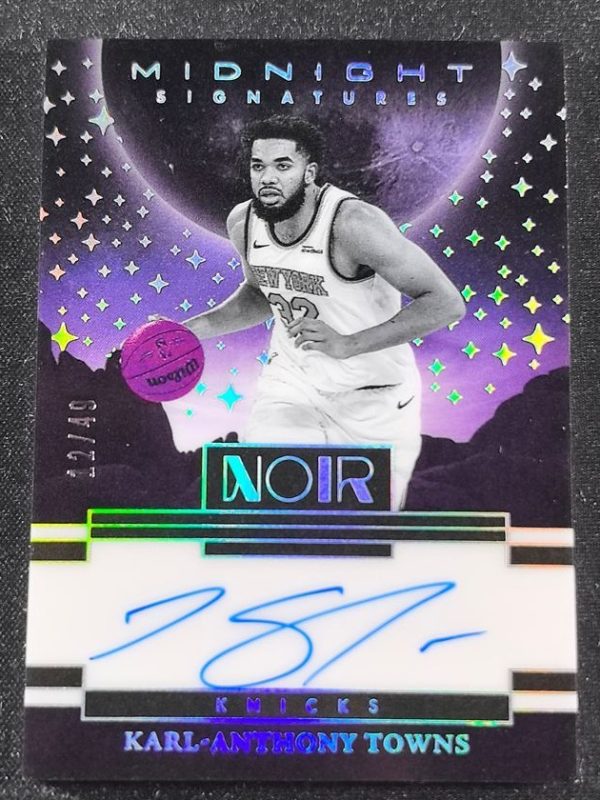 2024-25 Panini Noir Midnight Signatures Karl Anthony-Towns Auto /49