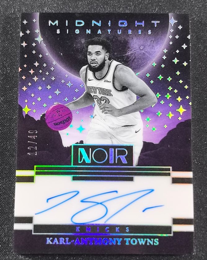 2024-25 Panini Noir Midnight Signatures Karl Anthony-Towns Auto /49