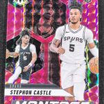 Stephon Castle 2024-25 Mosaic Montage Pink Prizm Rookie RC Spurs #/149