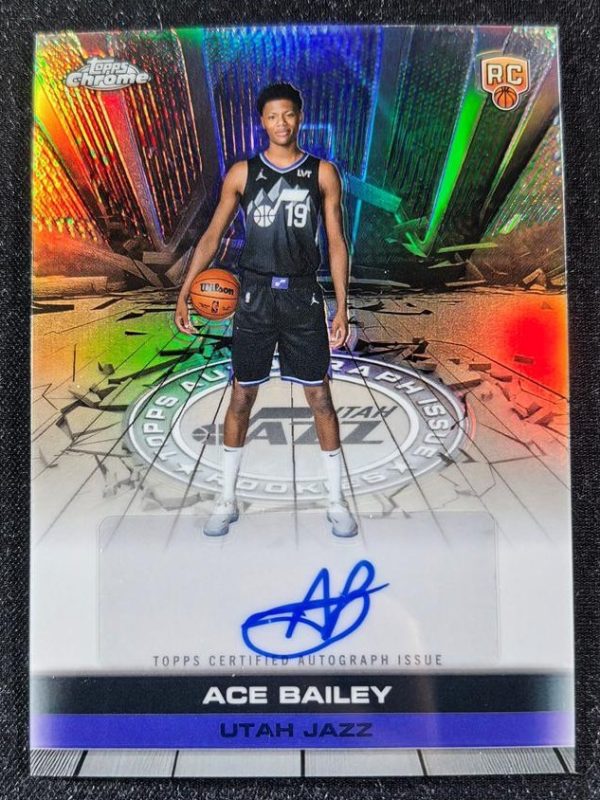 2025 Topps Chrome - REFRACTOR Ace Bailey Autograph Issue Rookies #TAUR2-AB