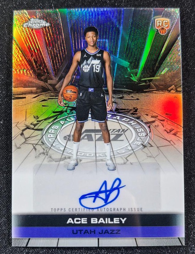 2025 Topps Chrome - REFRACTOR Ace Bailey Autograph Issue Rookies #TAUR2-AB