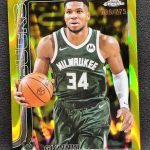 Giannis Antetokounmpo 2025-26 Topps Chrome #137 Gold Raywave Refractor /275