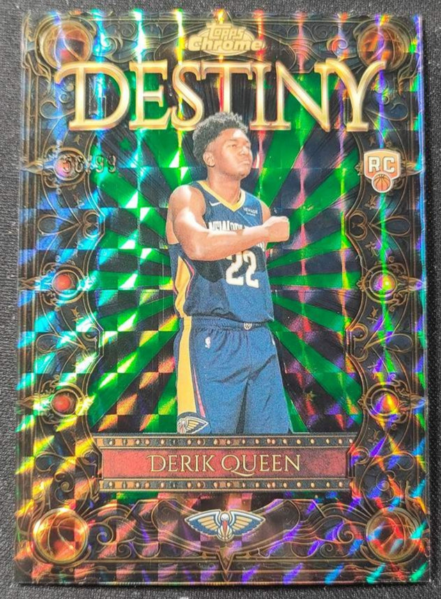DERIK QUEEN 2025-26 Topps Chrome #D-25 Destiny Green Geometric Refractor /99