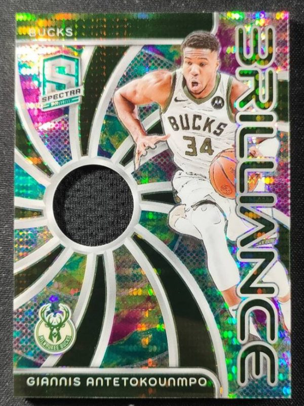 2023-24 Giannis Antetokounmpo Panini Spectra Brilliance Game Worn Patch /99