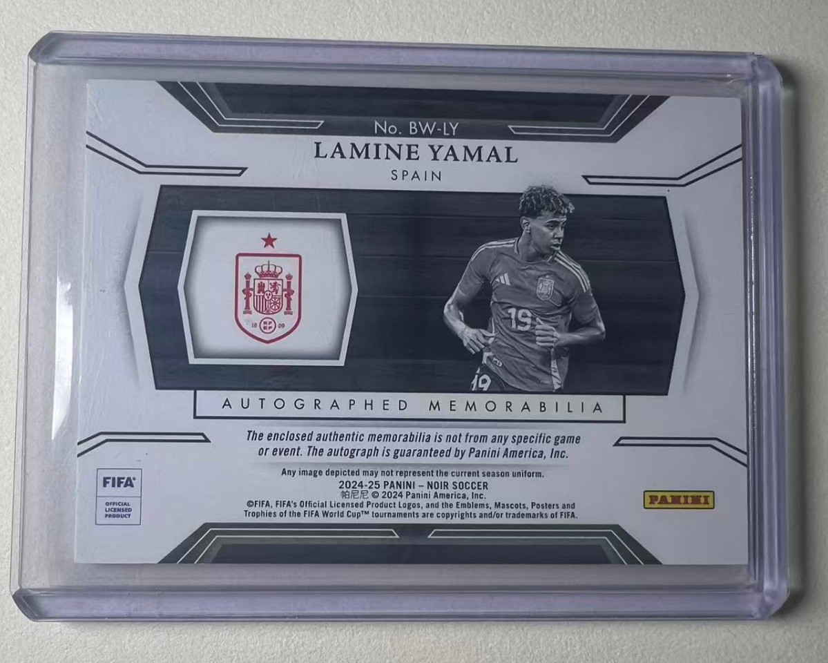 2024-25 Panini Noir Lamine Yamal Autograph Memorbilia Patch /99