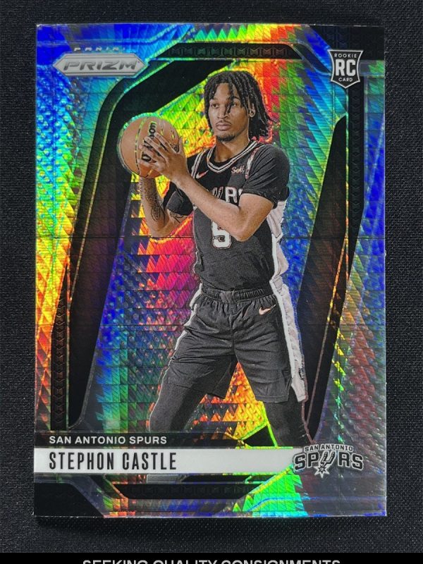 2024-25 Panini Prizm Basketball Stephon Castle #234 Hyper Prizm Rookie RC Spurs